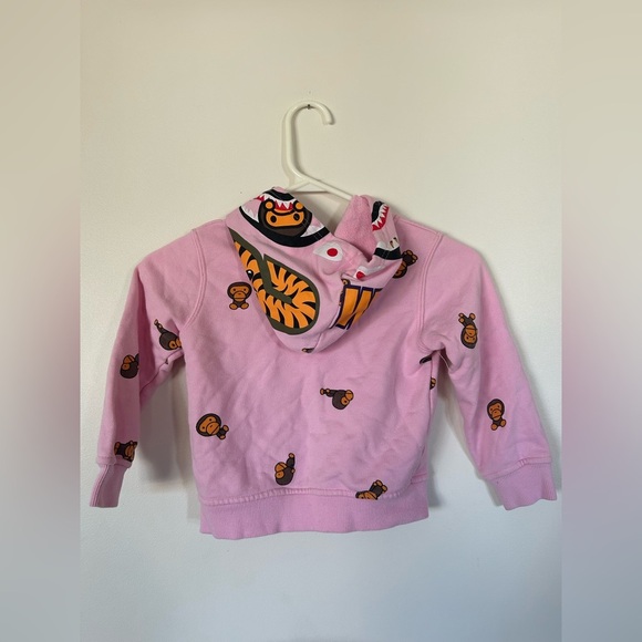 BAPE A Bathing Ape Kids Pink Hoodie 100 - Picture 10 of 12